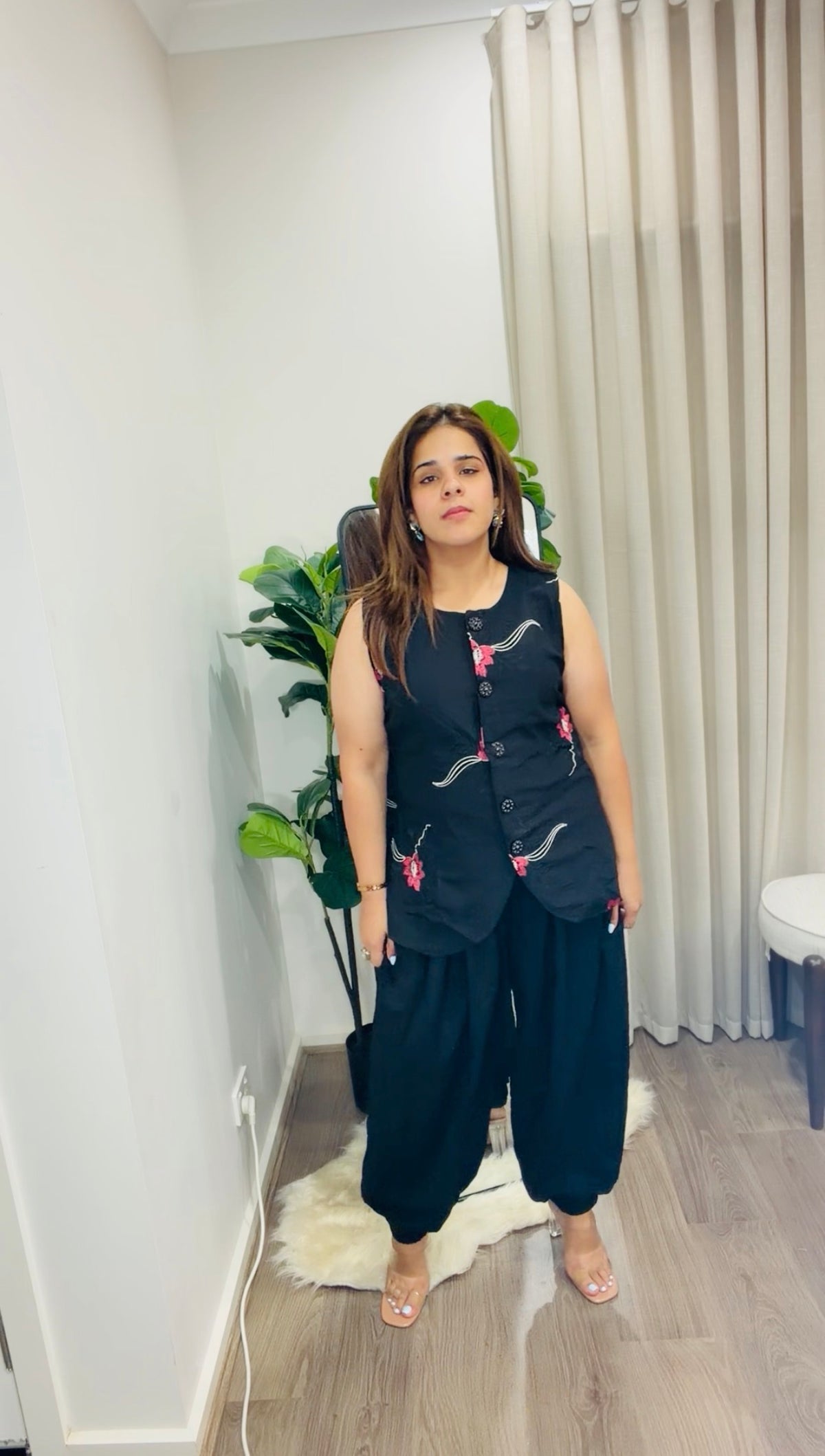 Aarika Embroidered Waistcoat & Balloon Pants Co-Ord Set